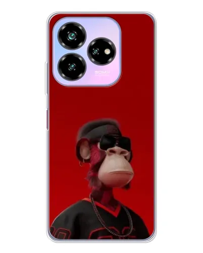 Чехол для ZTE Nubia V60 Design с картинкой «Bored Ape в красном» Чехол для ZTE Nubia V60 Design с картинкой «Bored Ape в красном»