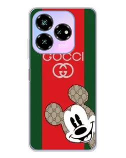 Чехол для ZTE Nubia V60 Design с картинкой «Gucci — полосы и Микки»