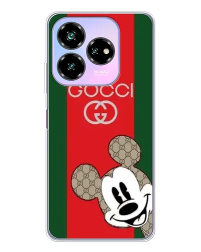 Чехол для ZTE Nubia V60 Design с картинкой «Gucci — полосы и Микки»