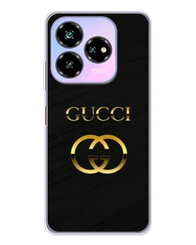 Чехол для ZTE Nubia V60 Design с картинкой «Золотой логотип Gucci»