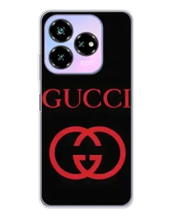 Чехол для ZTE Nubia V60 Design с картинкой «Gucci — красный логотип»