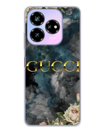 Чехол для ZTE Nubia V60 Design с картинкой «Абстрактные цветы Gucci»