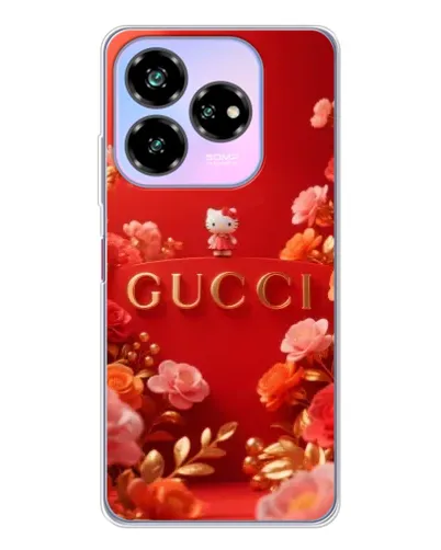 Чехол для ZTE Nubia V60 Design с картинкой «Gucci — золотой сад»