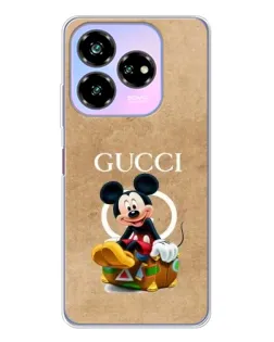 Чехол для ZTE Nubia V60 Design с картинкой «Микки Маус Gucci — крафт»