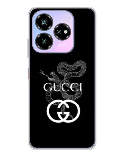 Чехол для ZTE Nubia V60 Design с картинкой «Gucci — серебряная змея»