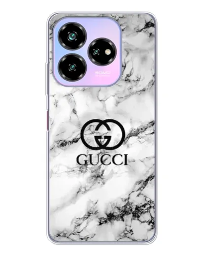 Чехол для ZTE Nubia V60 Design с картинкой «Gucci — мраморный шик»