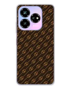 Чехол для ZTE Nubia V60 Design с картинкой «Gucci — золотые диагонали»