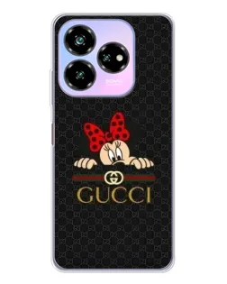 Чехол для ZTE Nubia V60 Design с картинкой «Минни Маус Gucci — черный»