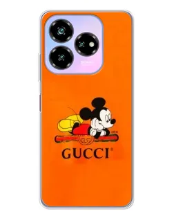 Чехол для ZTE Nubia V60 Design с картинкой «Микки Маус Gucci — оранж»