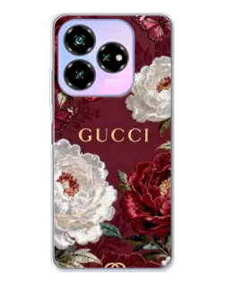 Чехол для ZTE Nubia V60 Design с картинкой «Gucci — бордовые розы»