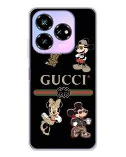 Чехол для ZTE Nubia V60 Design с картинкой «Gucci — герои Disney и монограмма»