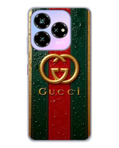 Чехол для ZTE Nubia V60 Design с картинкой «Gucci — фирменная полоса и золото» Чехол для ZTE Nubia V60 Design с картинкой «Gucci — фирменная полоса и золото»