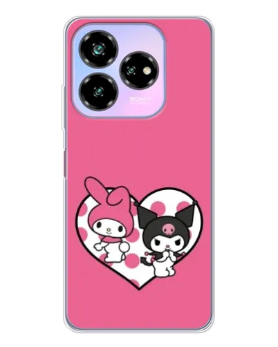 Чехол для ZTE Nubia V60 Design с картинкой «Kuromi и My Melody»