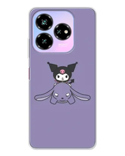 Чехол для ZTE Nubia V60 Design с картинкой «Kuromi на лиловом фоне»