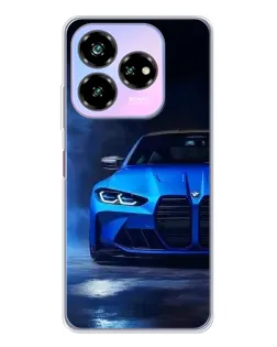 Чехол для ZTE Nubia V60 Design с картинкой «Голубая BMW M4»