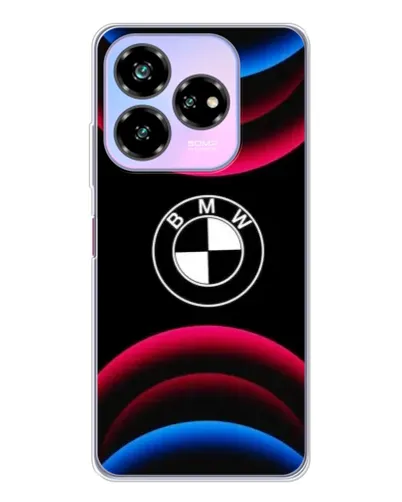 Чехол для ZTE Nubia V60 Design с картинкой «Логотип BMW и неоновые дуги»