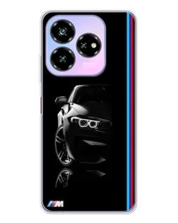 Чехол для ZTE Nubia V60 Design с картинкой «Силуэт BMW в темноте»