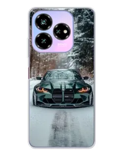 Чехол для ZTE Nubia V60 Design с картинкой «BMW в зимнем лесу»
