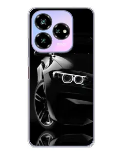 Чехол для ZTE Nubia V60 Design с картинкой «Черная BMW — профиль»