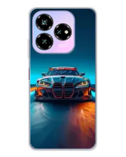 Чехол для ZTE Nubia V60 Design с картинкой «BMW — огни неона»