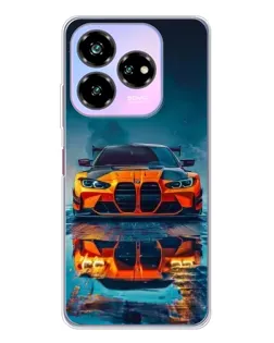Чехол для ZTE Nubia V60 Design с картинкой «BMW — золотая эмблема»