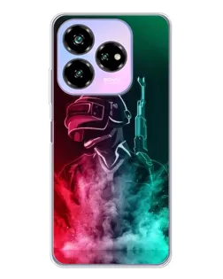Чохол для ZTE Nubia V60 Design з картинкою «PUBG — вогняний воїн»