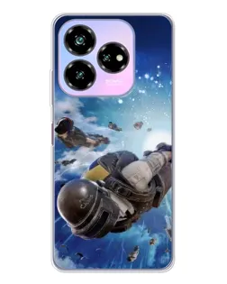 Чохол для ZTE Nubia V60 Design з картинкою «Десант PUBG — стрибок»