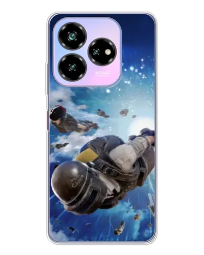 Чохол для ZTE Nubia V60 Design з картинкою «Десант PUBG — стрибок»