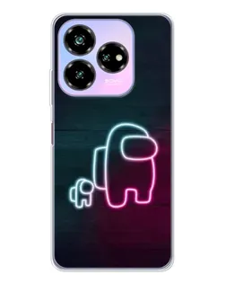 Чохол для ZTE Nubia V60 Design з картинкою «Among Us неон-арт»