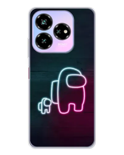 Чохол для ZTE Nubia V60 Design з картинкою «Among Us неон-арт»