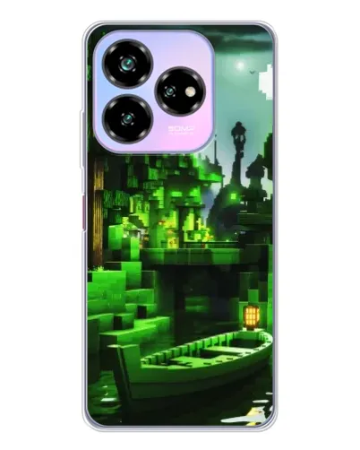 Чохол для ZTE Nubia V60 Design з картинкою «Minecraft лісовий пейзаж»