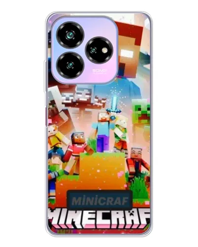 Чохол для ZTE Nubia V60 Design з картинкою «Minecraft герої гри»