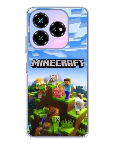 Чохол для ZTE Nubia V60 Design з картинкою «Minecraft класичний світ»
