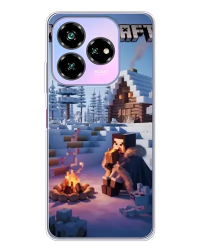 Чохол для ZTE Nubia V60 Design з картинкою «Зимовий Minecraft»