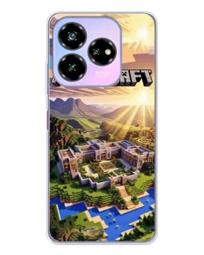 Чохол для ZTE Nubia V60 Design з картинкою «Minecraft панорама»