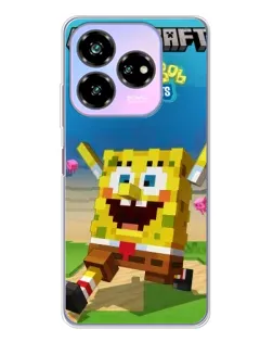 Чехол для ZTE Nubia V60 Design с картинкой «Губка Боб Minecraft» Чехол для ZTE Nubia V60 Design с картинкой «Губка Боб Minecraft»
