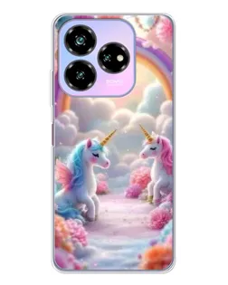 Чехол для ZTE Nubia V60 Design с картинкой «Радуга и единороги» Чехол для ZTE Nubia V60 Design с картинкой «Радуга и единороги»