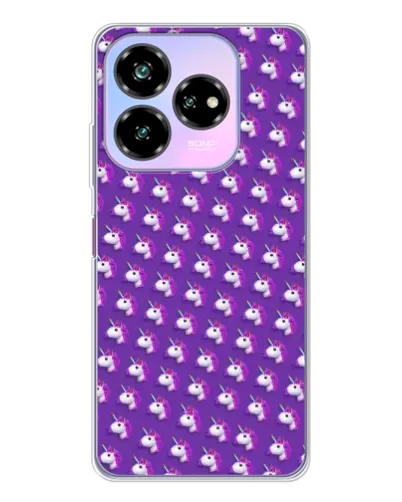 Чехол для ZTE Nubia V60 Design с картинкой «Единороги на фиолетовом»