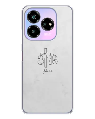 Чехол для ZTE Nubia V60 Design с картинкой «Иоанна 3:16 Крест»