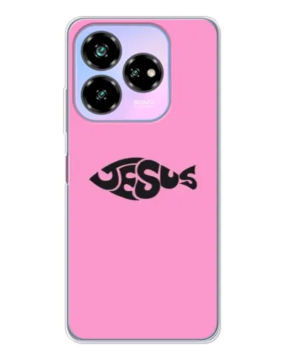 Чехол для ZTE Nubia V60 Design с картинкой «Розовый символ  Jesus»