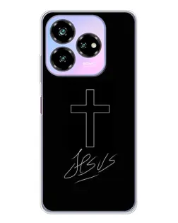 Чехол для ZTE Nubia V60 Design с картинкой «Графический крест Jesus» Чехол для ZTE Nubia V60 Design с картинкой «Графический крест Jesus»