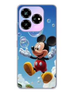 Чехол для ZTE Nubia V60 Design с картинкой «Mickey и мыльные пузыри»