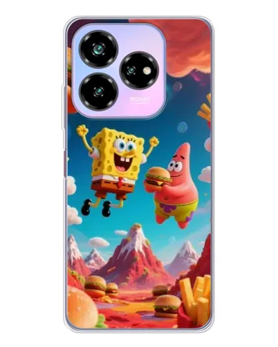 Чехол для ZTE Nubia V60 Design с картинкой «Космический фастфуд»