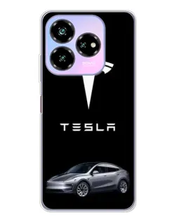 Чехол для ZTE Nubia V60 Design с картинкой «Tesla Model Y»