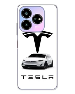 Чехол для ZTE Nubia V60 Design с картинкой «Tesla White Style»