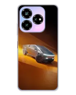 Чехол для ZTE Nubia V60 Design с картинкой «Cybertruck в пустыне»