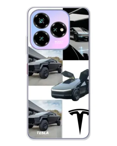 Чехол для ZTE Nubia V60 Design с картинкой «Коллаж Cybertruck Tesla» Чехол для ZTE Nubia V60 Design с картинкой «Коллаж Cybertruck Tesla»
