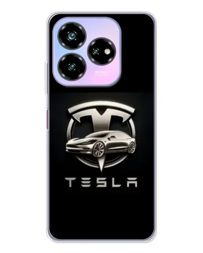 Чехол для ZTE Nubia V60 Design с картинкой «Tesla — серебристое авто» Чехол для ZTE Nubia V60 Design с картинкой «Tesla — серебристое авто»