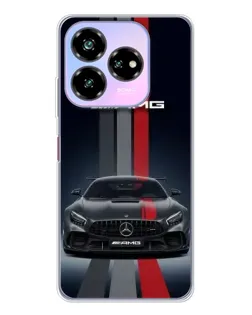 Чохол для ZTE Nubia V60 Design з картинкою «Mercedes — білий карбон»