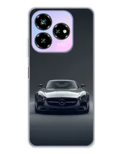 Чехол для ZTE Nubia V60 Design с картинкой «Mercedes на черном»